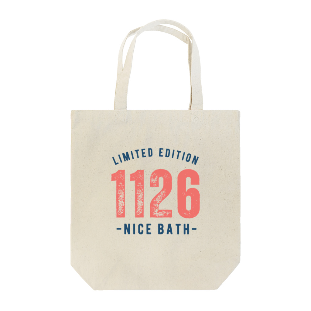 温泉グッズ@ブーさんとキリンの生活のNICE BATH（前面） Tote Bag