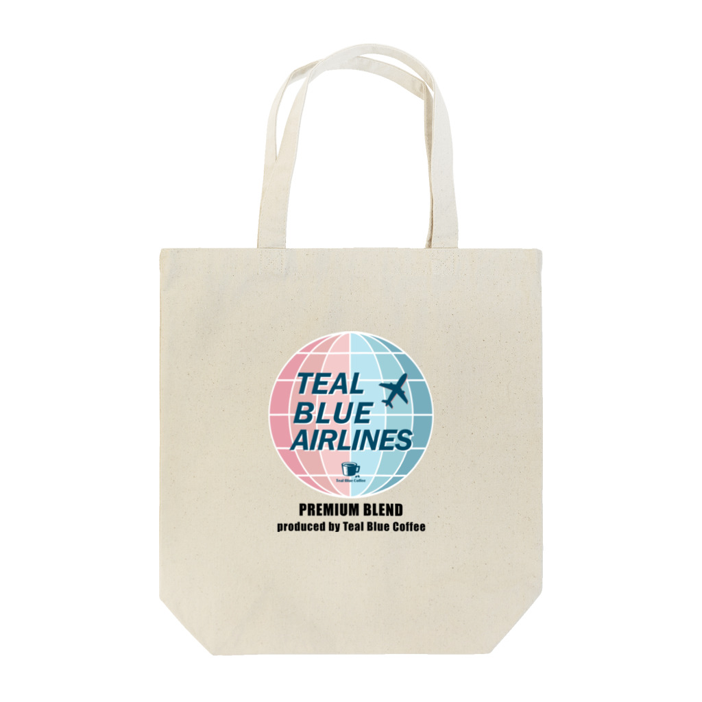 Teal Blue CoffeeのTEAL BLUE AIRLINES Tote Bag