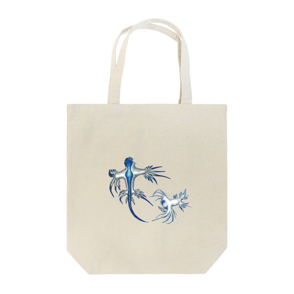 森図鑑の[森図鑑] アオミノウミウシ2匹バージョン Tote Bag