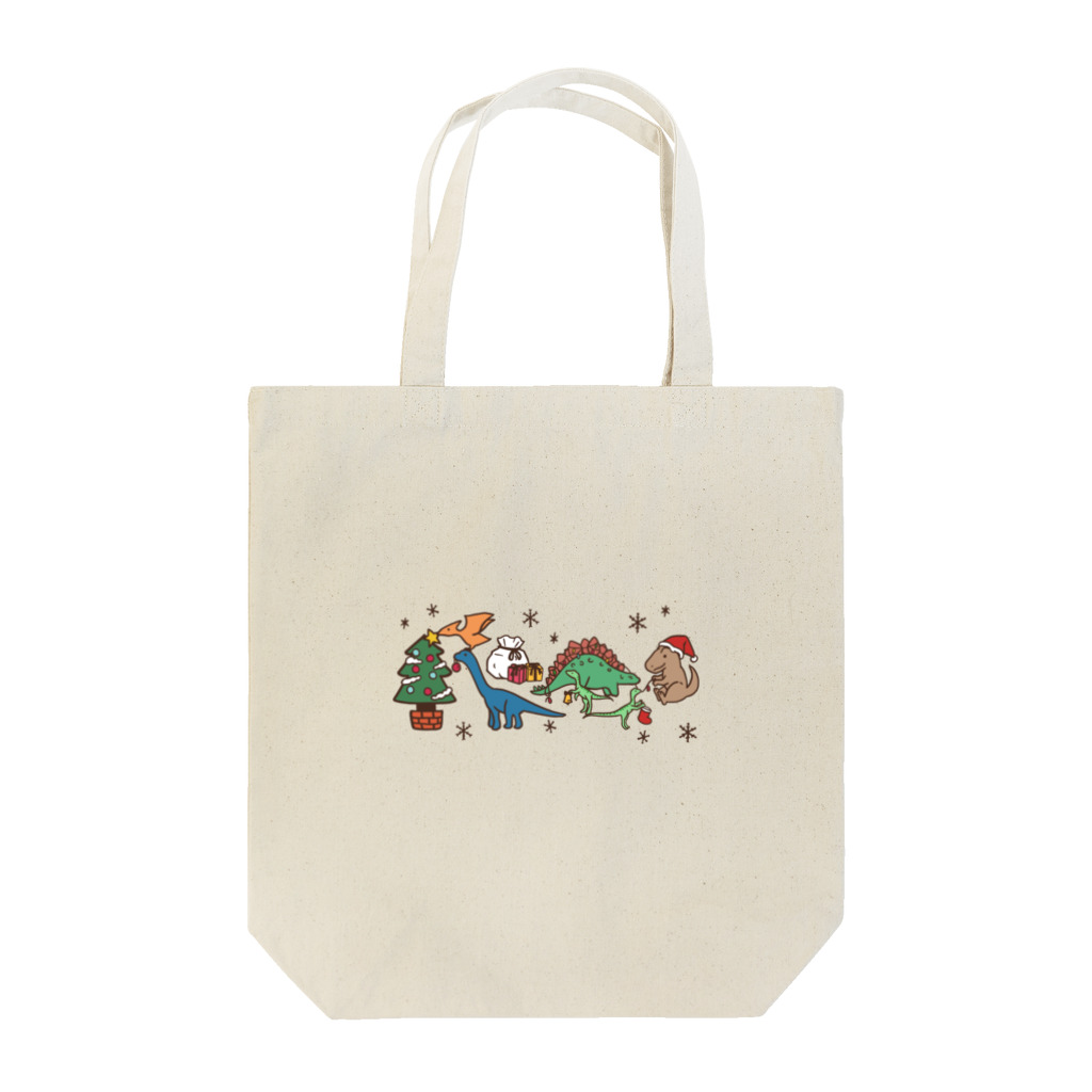 Andiamoの恐竜たちのクリスマス Tote Bag