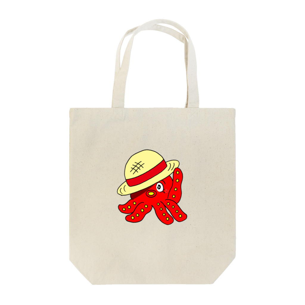 定食ちゃんぽんのたこと麦わら帽子 Tote Bag