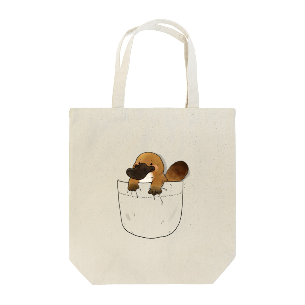 YouStoreのポケットに入るカモノハシ Tote Bag