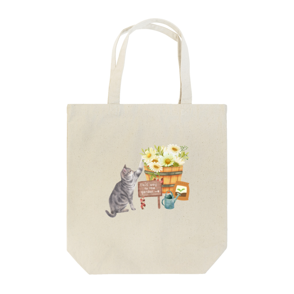 きら星のお花が好きな猫 Tote Bag