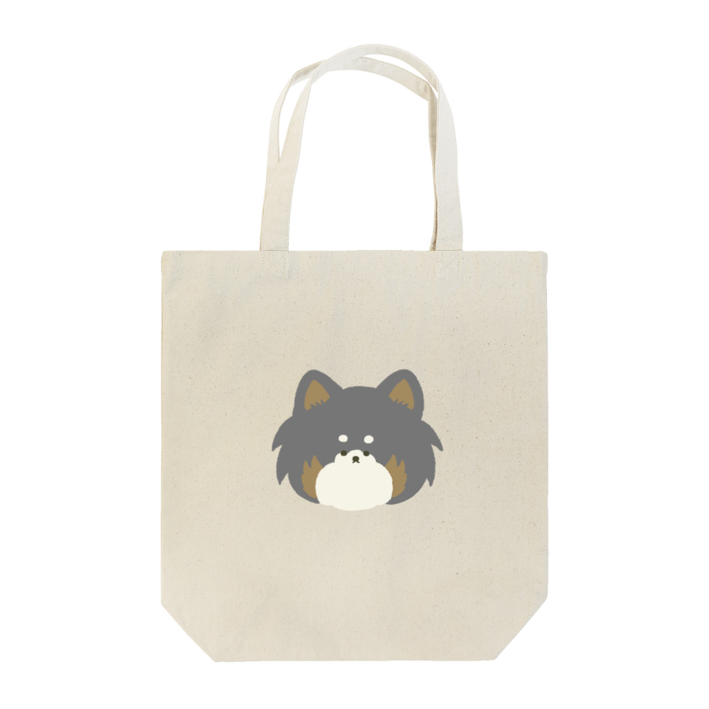 3本しっぽのビションフリーゼの日常にふぁさふぁさしっぽのチワワ(黒) Tote Bag