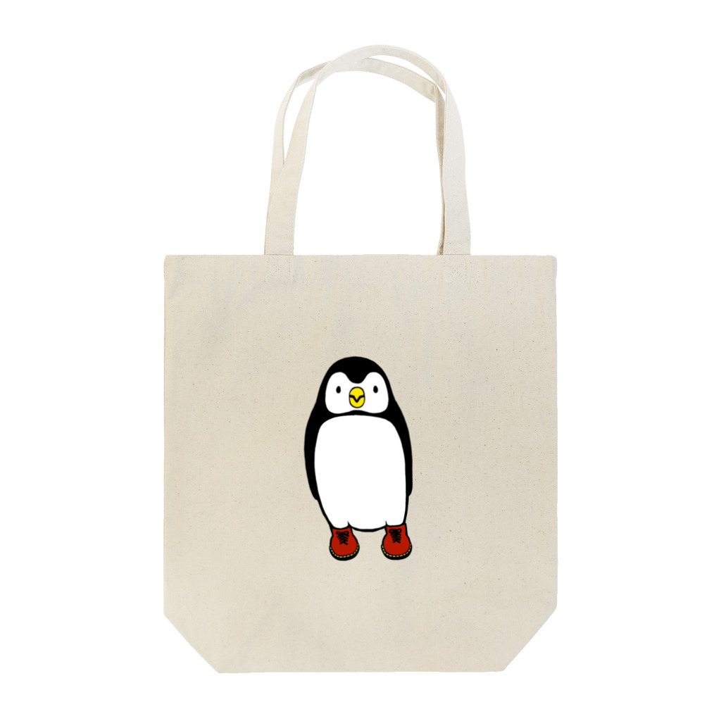 P-STYLEのブーツを履いたおしゃれなペンギン Tote Bag