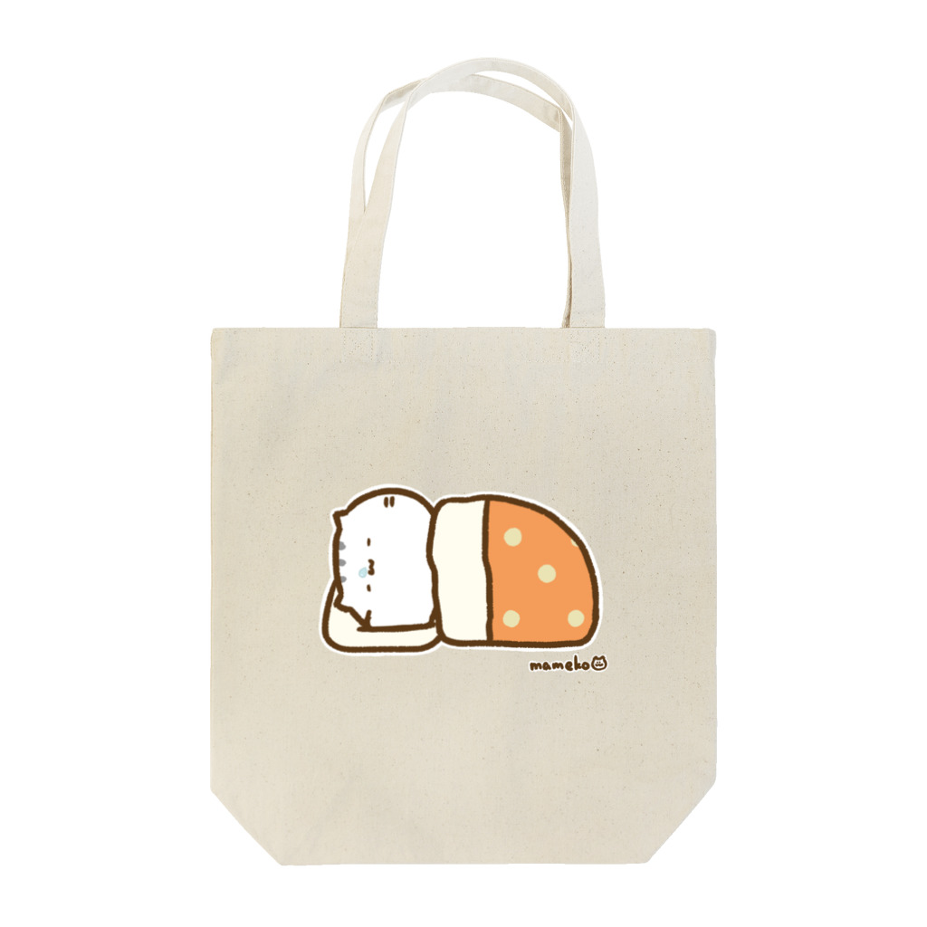 まめこ'ずショップの寝るねこ トートバッグ