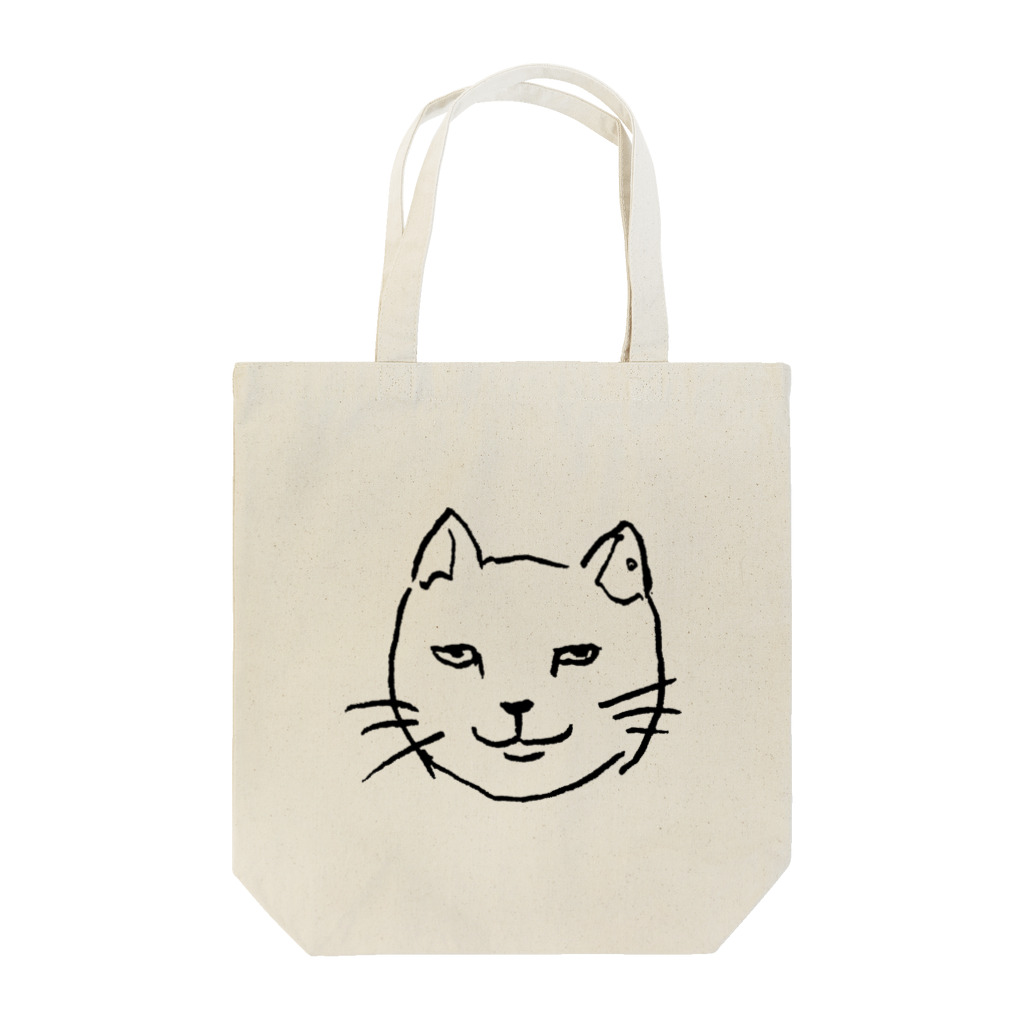 ネコトシアワセのニヒルな白猫  Tote Bag