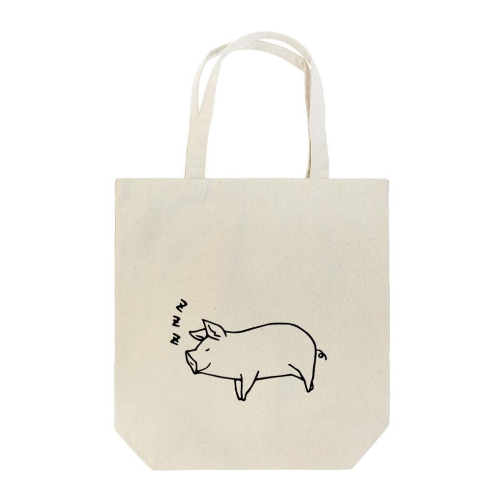 前髪ぱっつん◆SUZURI店のお休み豚 Tote Bag