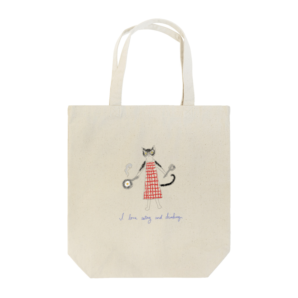 レモンスカッシュの泡のクッキングキャット Tote Bag