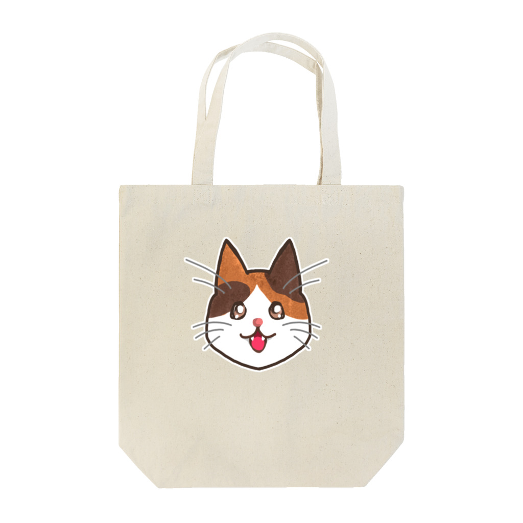 コナカマ通販SUZURI支店の三毛猫ちゃん Tote Bag