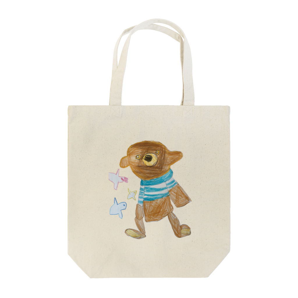 とーちゃんLAB.の画伯2021ザラス_くまのぬいぐるみ Tote Bag