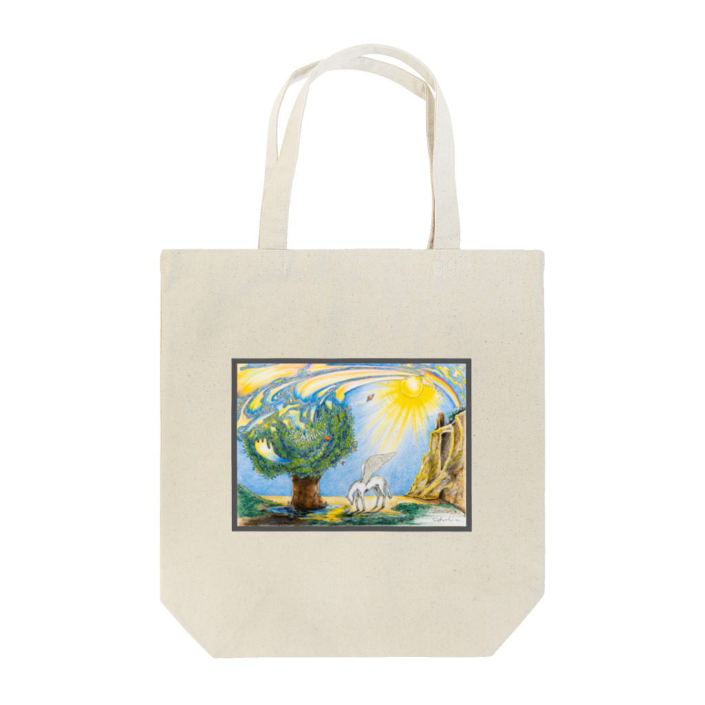 松田悟志のアートな小部屋の見守りの宙 Tote Bag