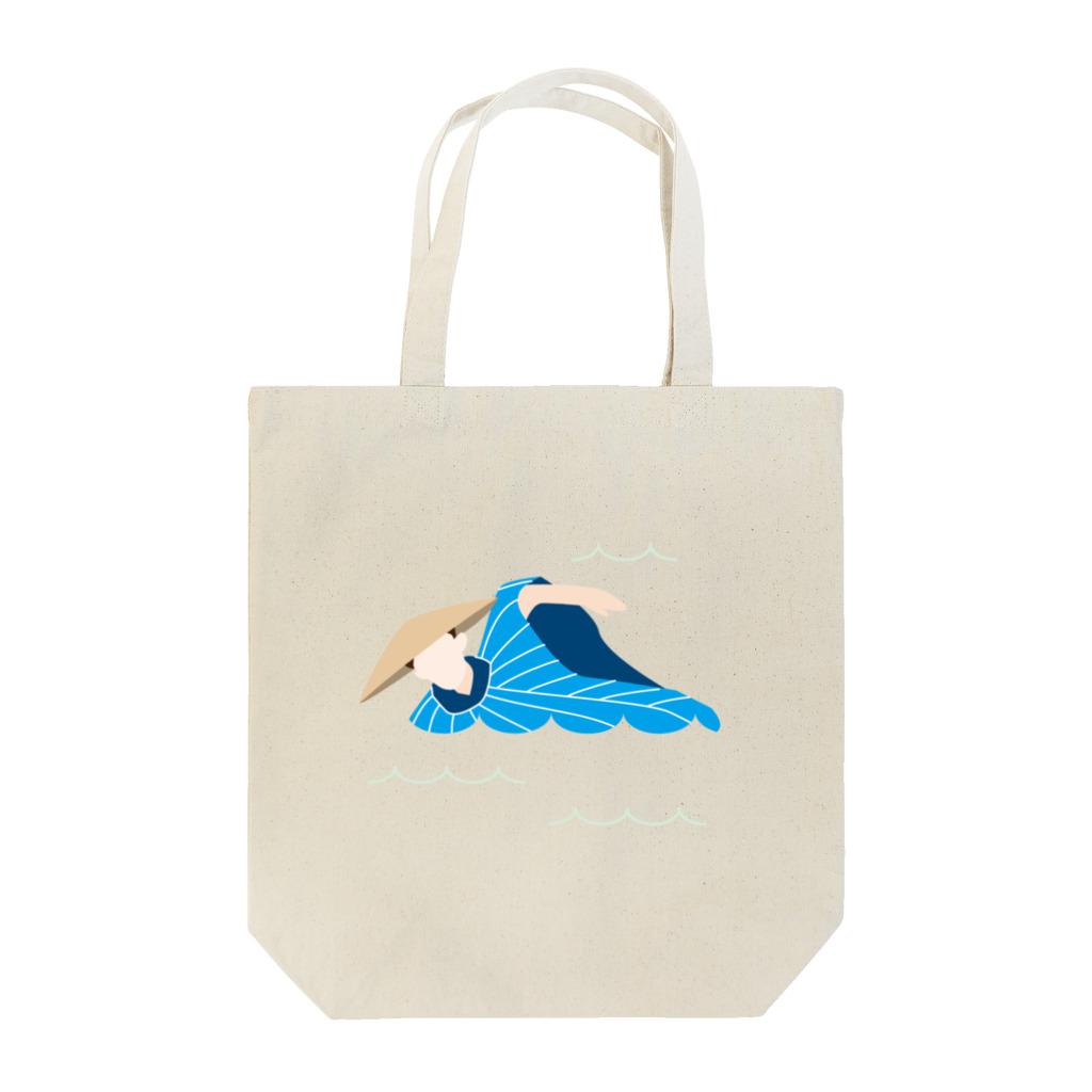 滋賀コレかるた　キャラクターグッズのSwiming近江商人 Tote Bag