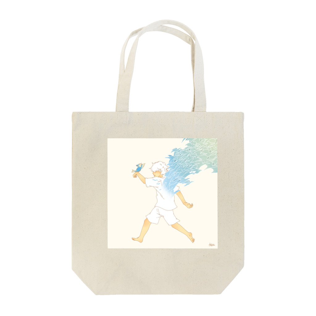 Aoshuの朝と鳥 Tote Bag