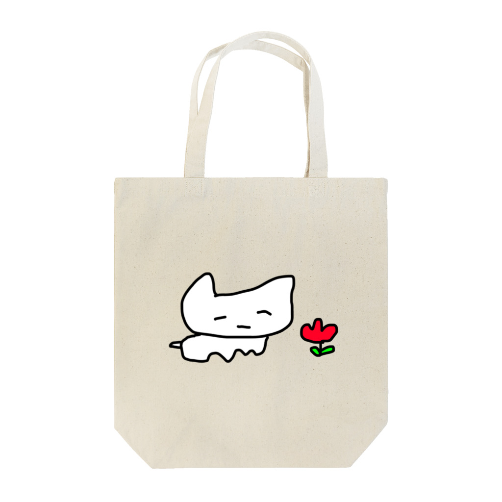 三嶋 優のネコちゃんとチューリップ Tote Bag