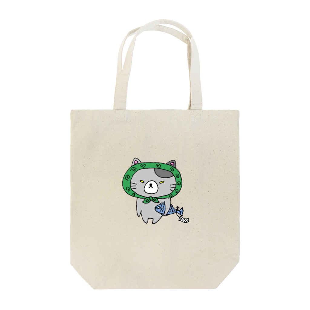 しょうゆごはんのつり目にゃんこのにぼし Tote Bag