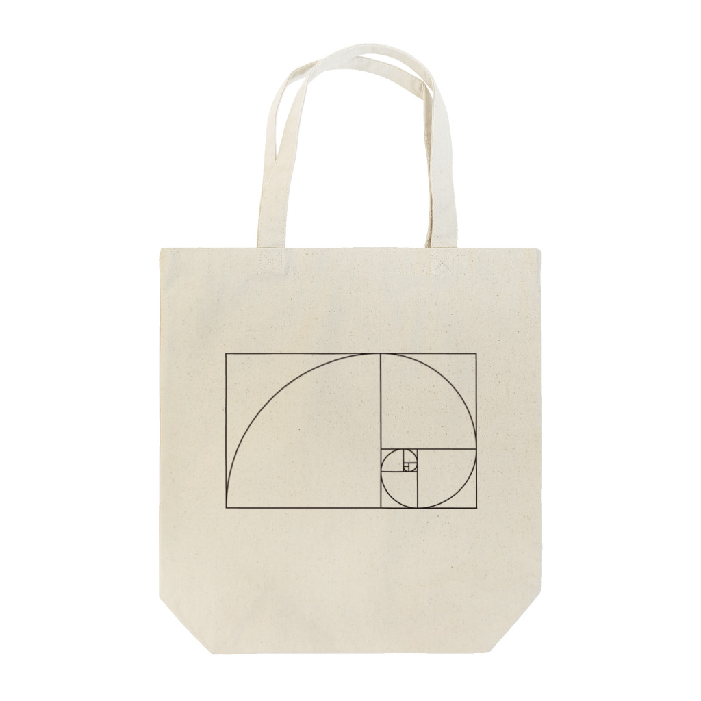 1.618のフィボナッチ黄金螺旋 Tote Bag