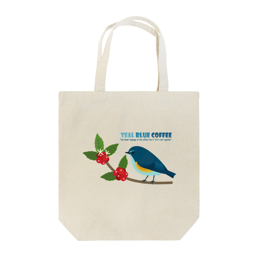 Teal Blue CoffeeのTeal Blue Bird Tote Bag