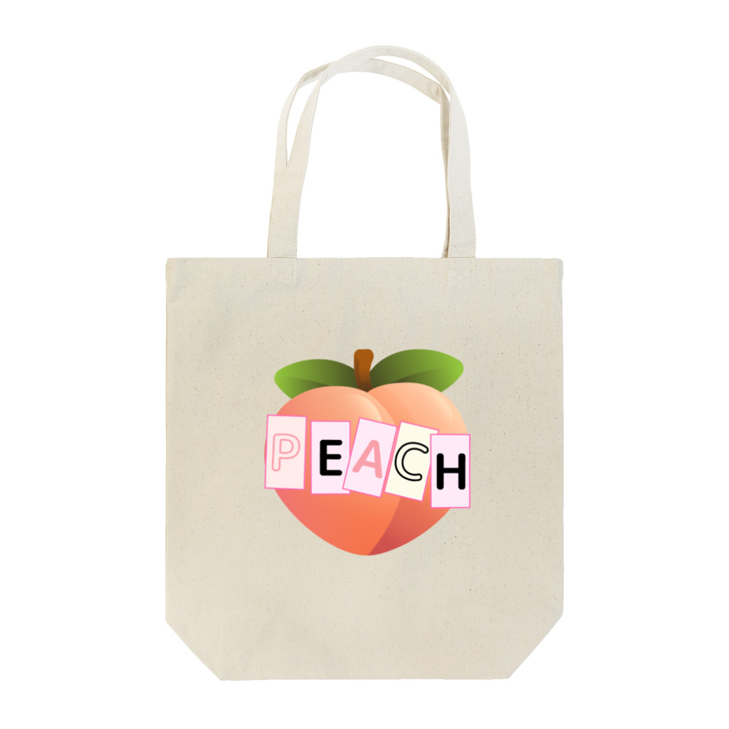 御影屋/くだもののpeachもも トートバッグ