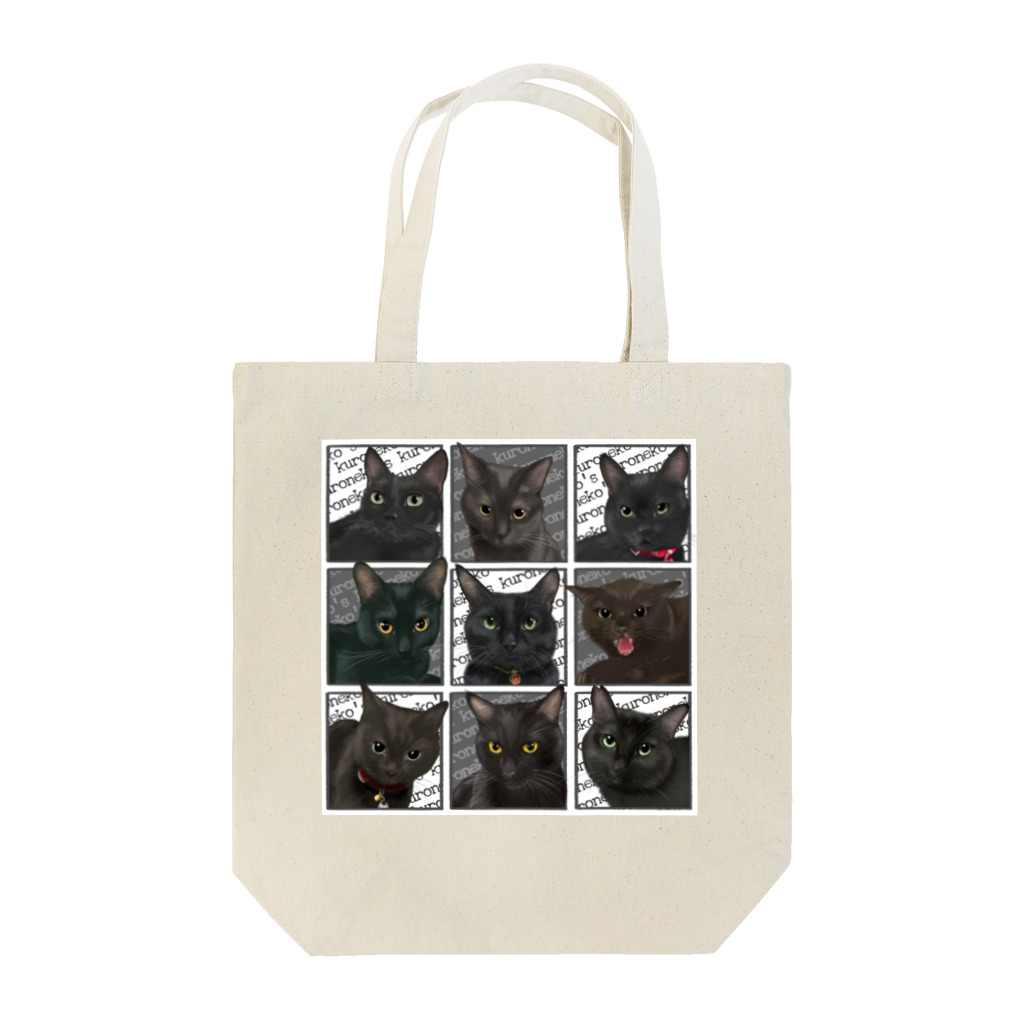 shiro-kuro-shirokuro2の黒猫さんトートバック（シンプル） Tote Bag