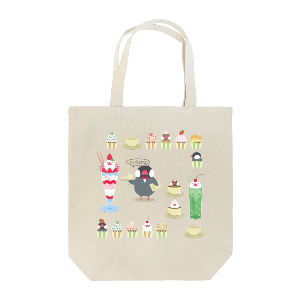 文鳥グッズのお店の文鳥喫茶 Tote Bag