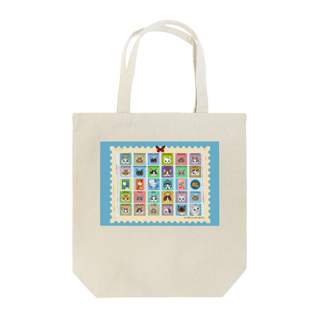 くれよん画家RYOの22にゃんず Tote Bag