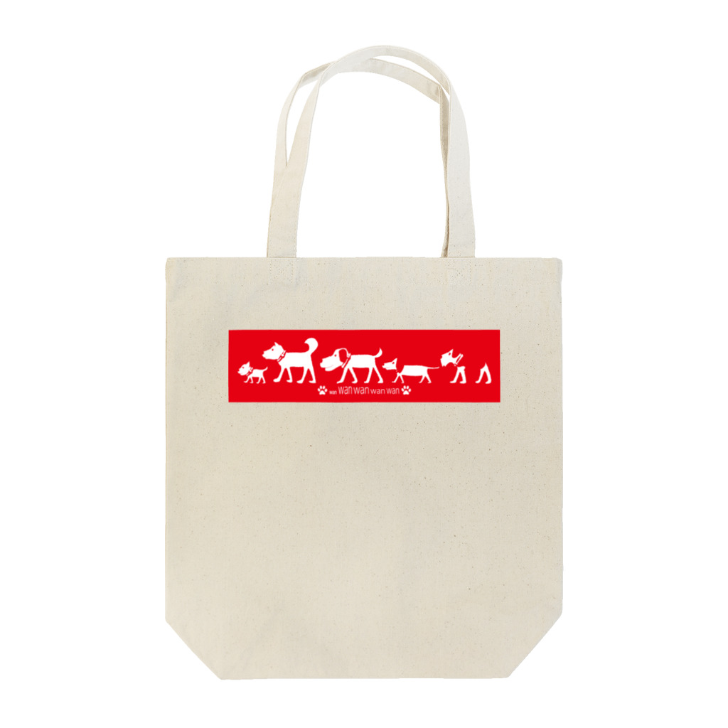 トイズイズムキャラクターズグッズショップの五匹の犬 Tote Bag