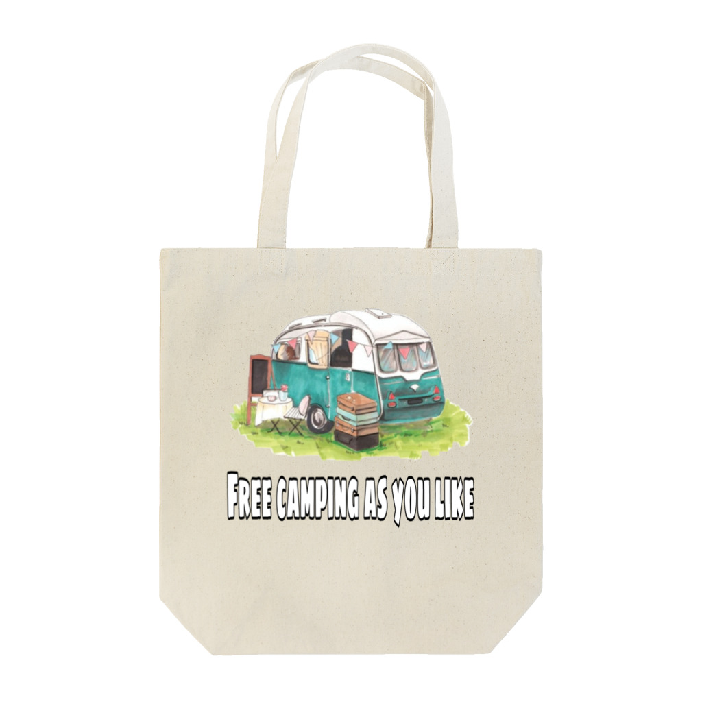 Dreams for the futureのFREE CAMPING AS YOU LIKE Tote Bag