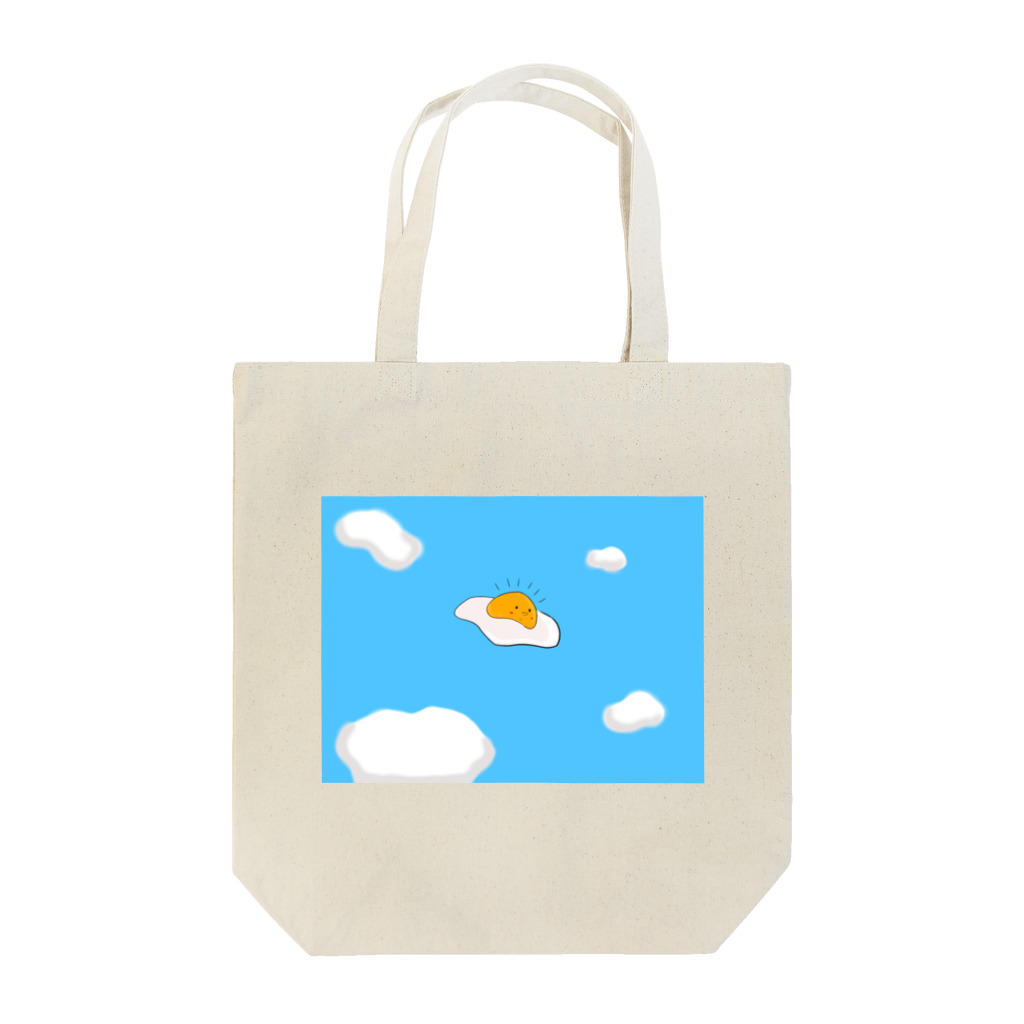 ぴおん図鑑の空飛ぶ目玉焼き Tote Bag