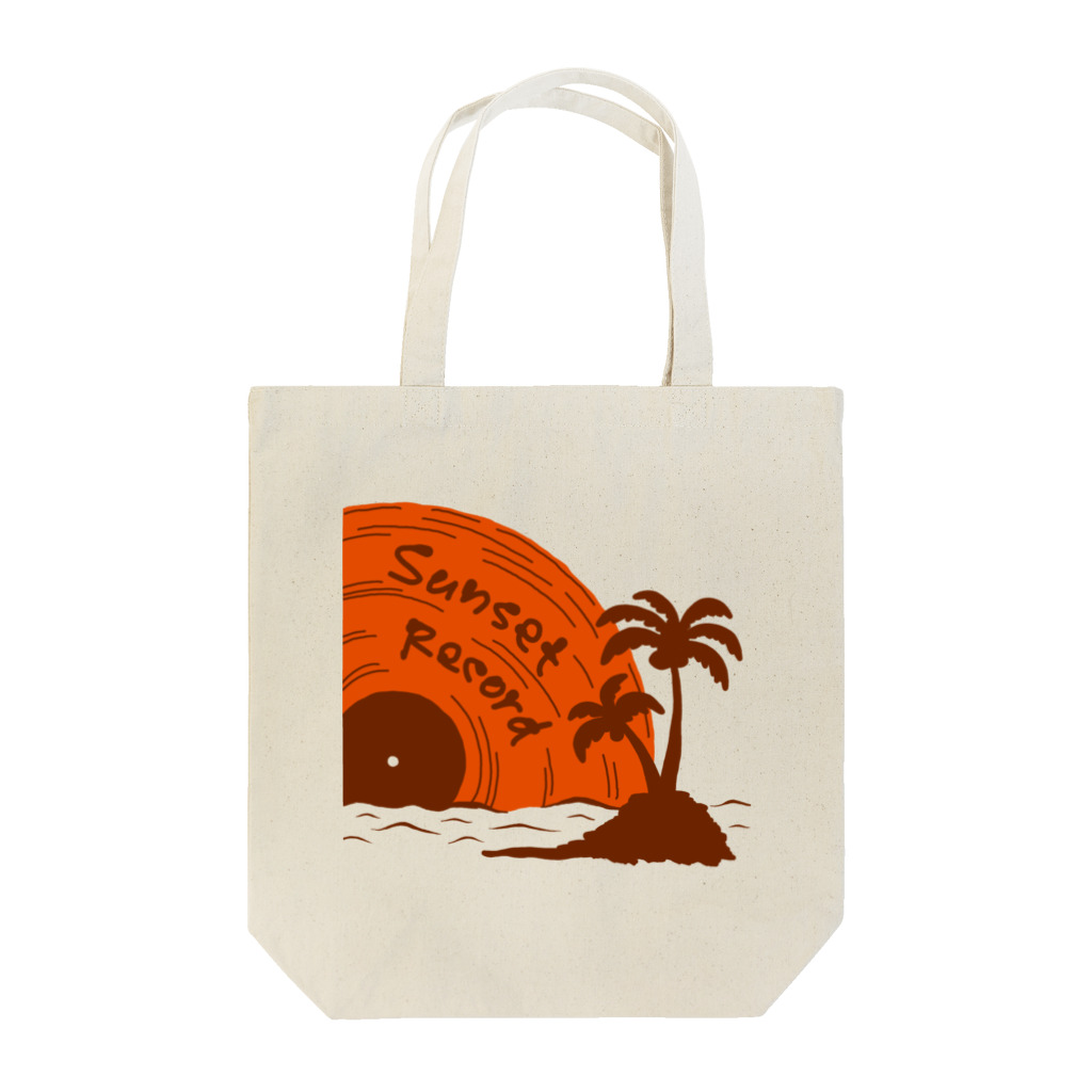 sandy-mのサンセットレコード ヴィンテージ風 Tote Bag