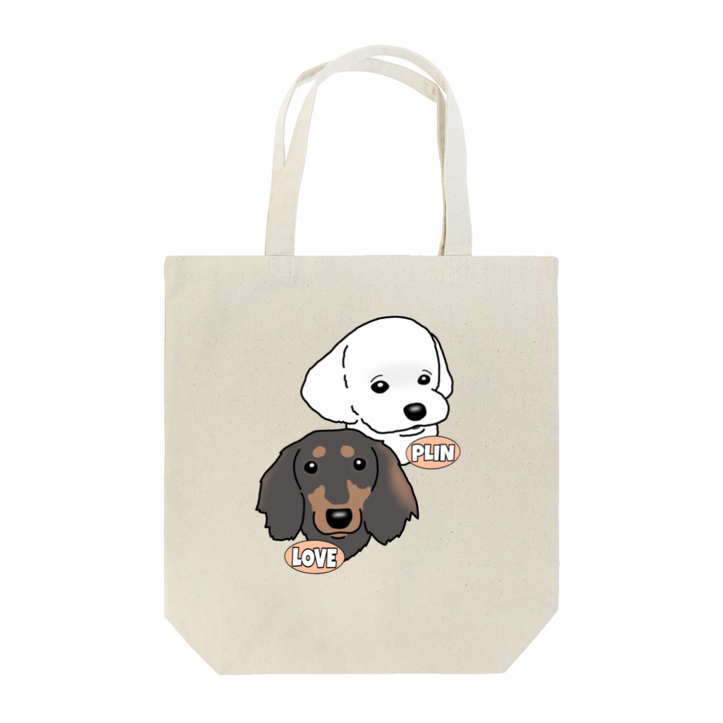 PetTee(ペッティー)のラブちゃん、プリンちゃん Tote Bag