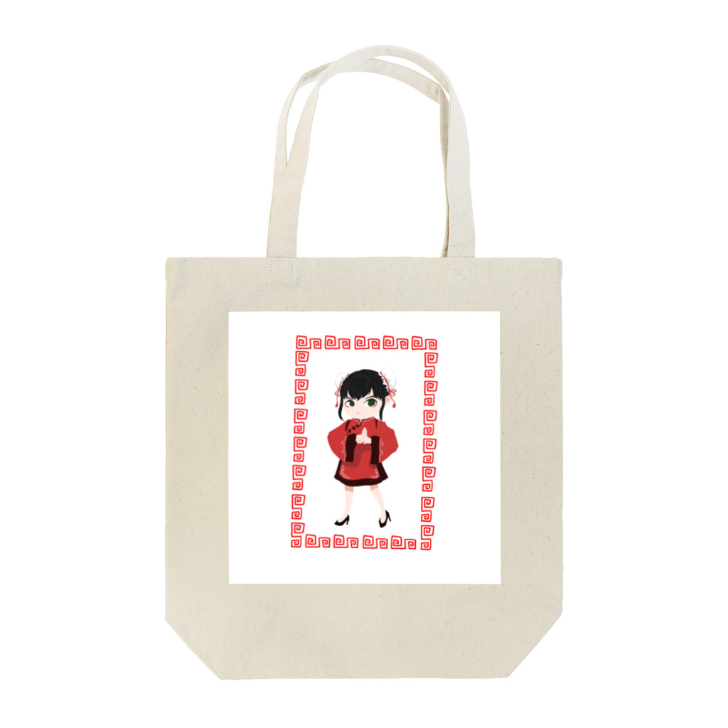 Ocha-Storeのチャイナ服女子　トートバッグ Tote Bag