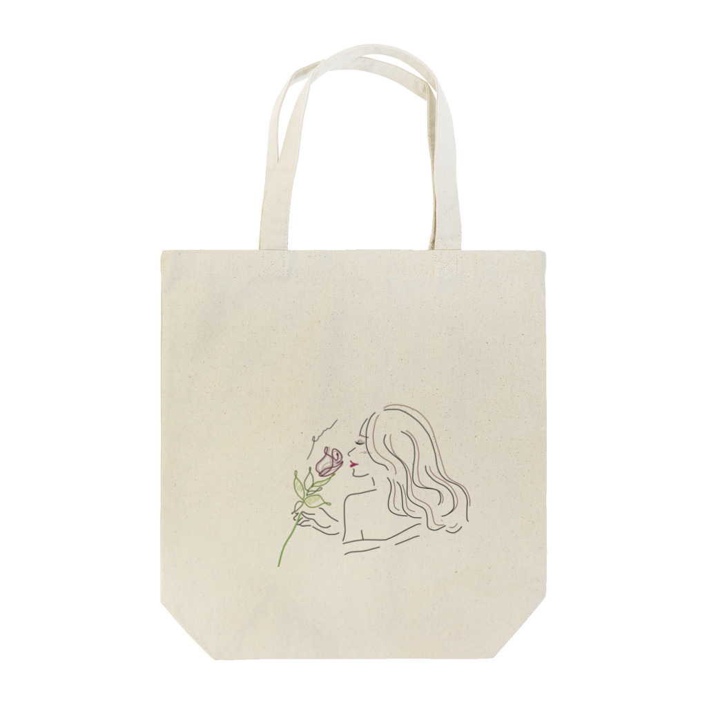 おフェロなニュアンスガール🍑の薔薇を香るガール🌹 Tote Bag
