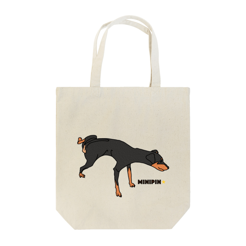 ミニピン クラブ minipin clubのミニチュアピンシャー ミニピン Miniature Pinscher minipin マーキング Tote Bag