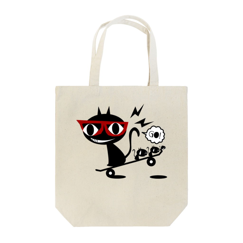 キャッティ（オフィシャル）ネコ好き集まれ!!のスケボーでGO!! Tote Bag