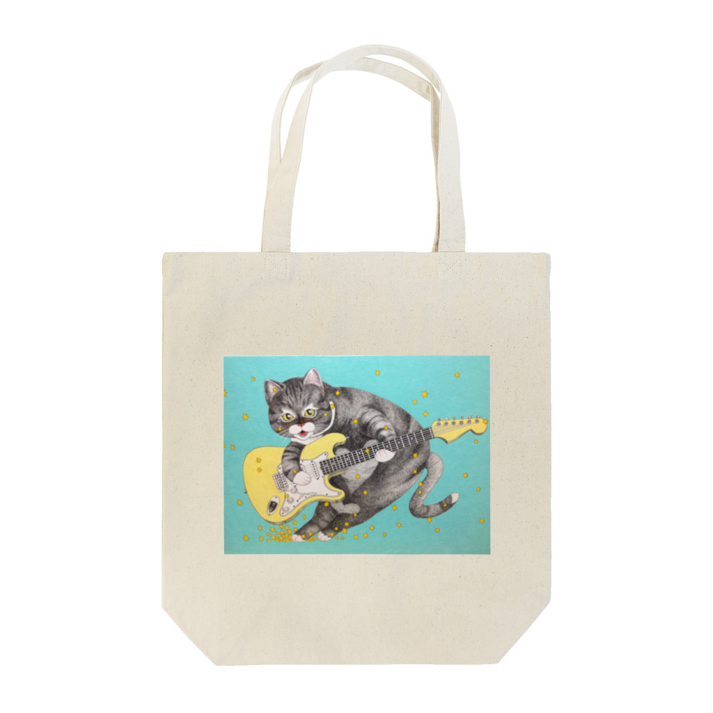 atelier-meicoのギターと猫 Tote Bag