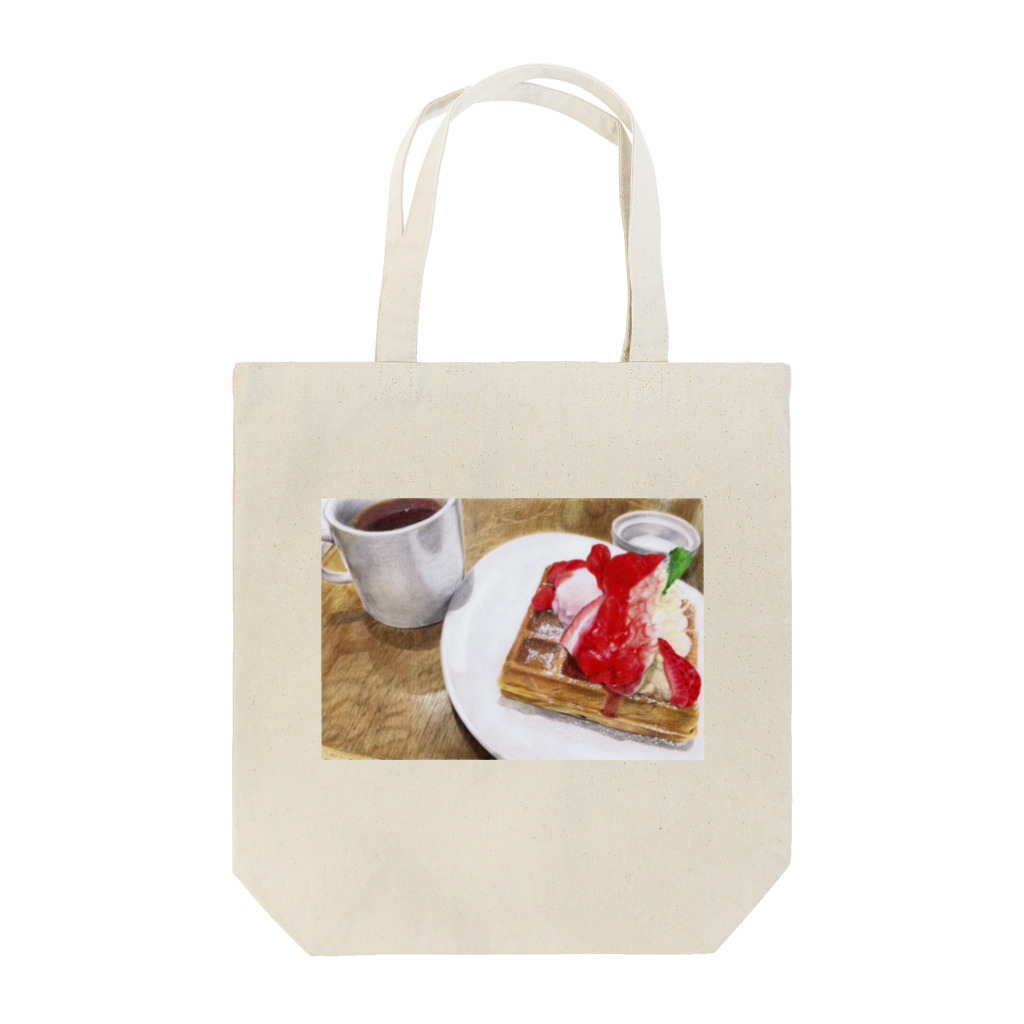 Mutsumi T shopのStrawberry waffle  Tote Bag