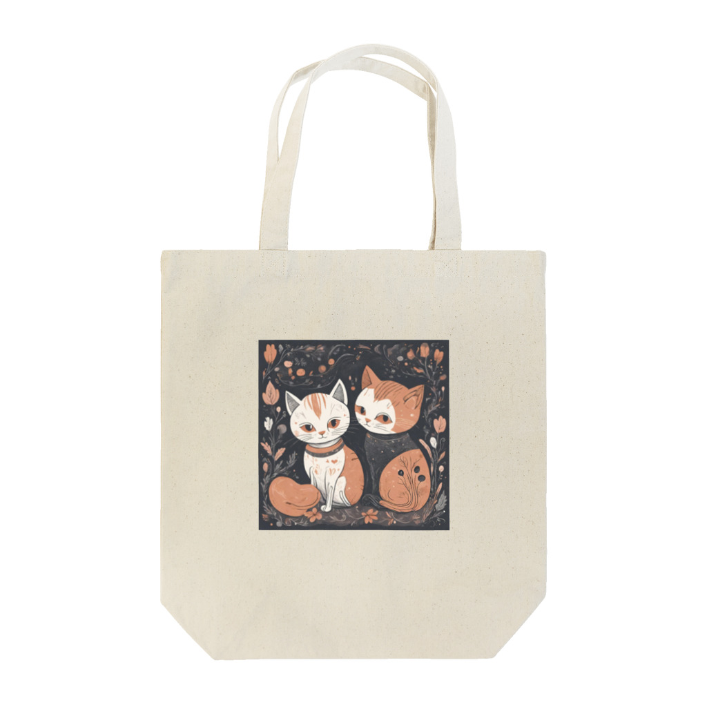 不思議なイラストのワンダーキャットイラストグッズ Tote Bag