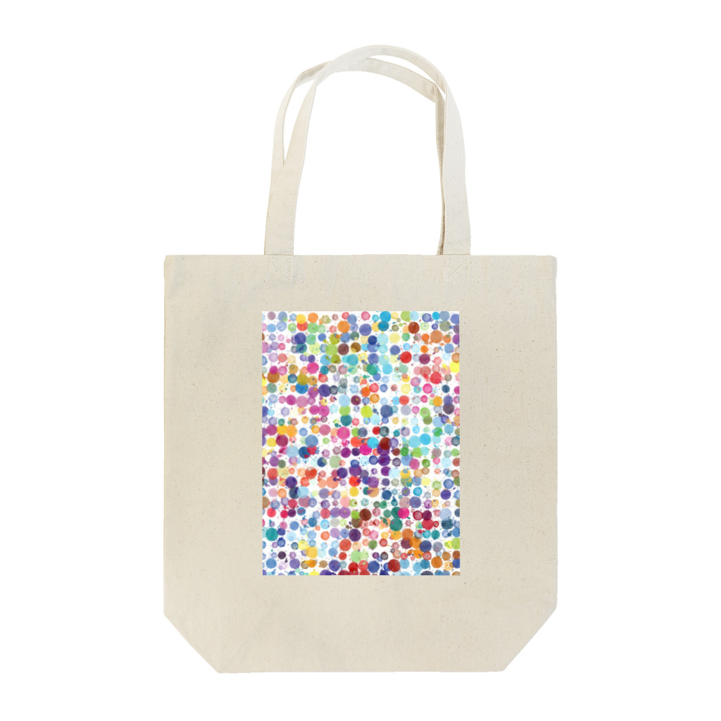 Tabbiesの水彩カラフルドット Tote Bag