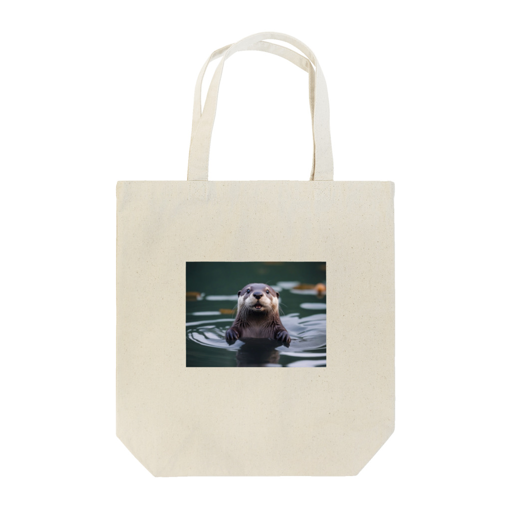 「動物ミリ屋」のカワウソのパーくん Tote Bag