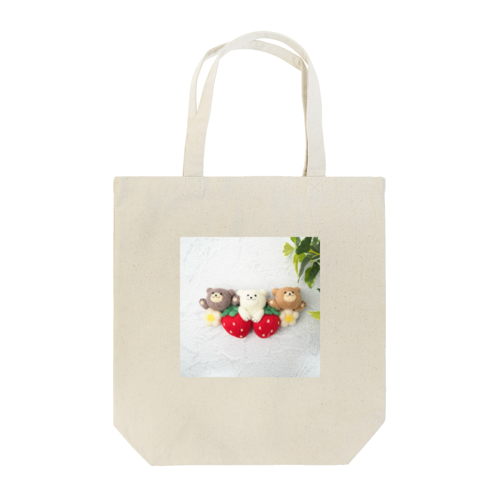 kumamia（くまみあ）のくまの３兄弟（2024いちごver.） Tote Bag