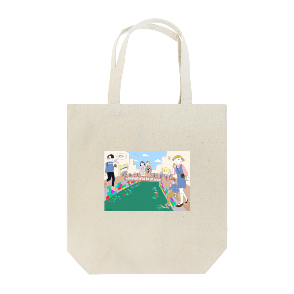 ローカルメディアUNNYA(うんにゃ)のUNNYA × 宿とアンティークキモノ「長崎かがみや」 Tote Bag