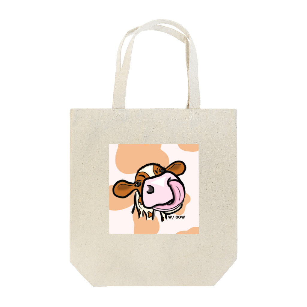W/ COWの鼻ぺろ⭐︎ホルレッドちゃん Tote Bag