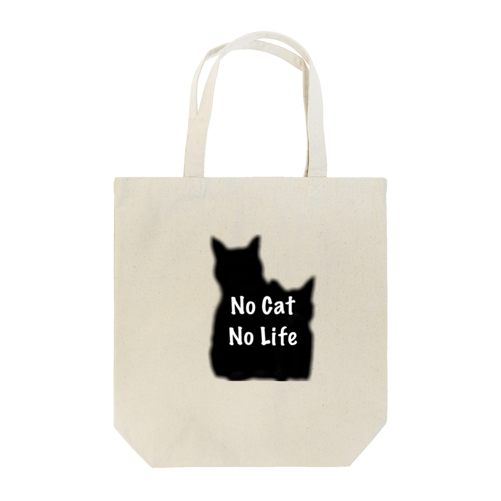 たんぽぽの家のNo Cat No Life トートバッグ