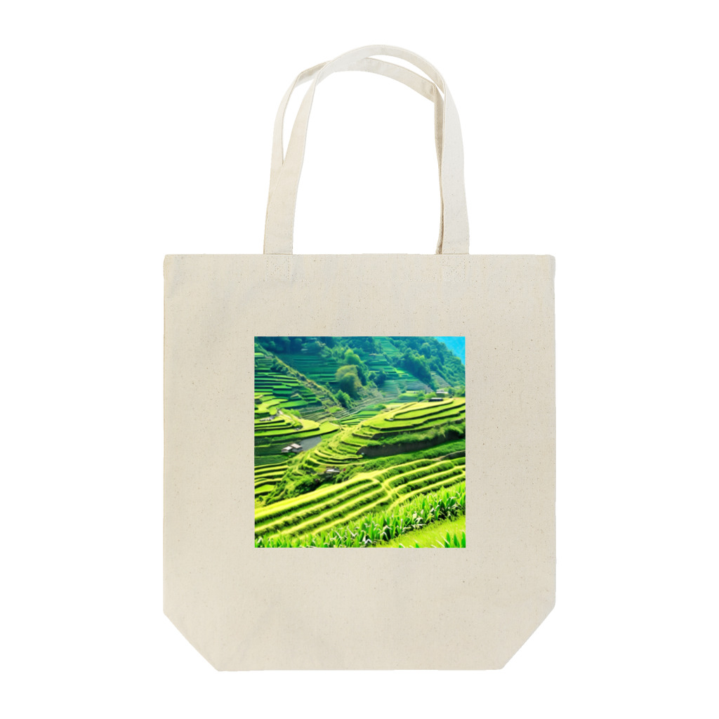 dolphineの日本の原風景　棚田 Tote Bag