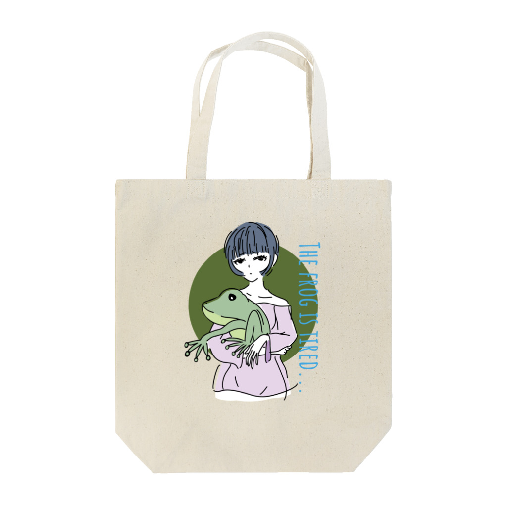 chicodeza by suzuriのカエル好きな女の子 Tote Bag