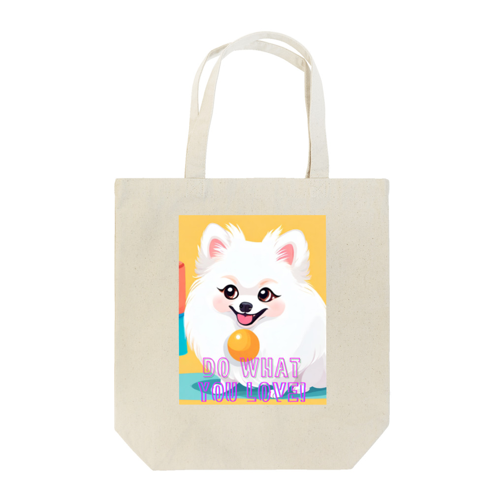 Pom-Dog'sの清楚系白ポメ　ポメ子 Tote Bag