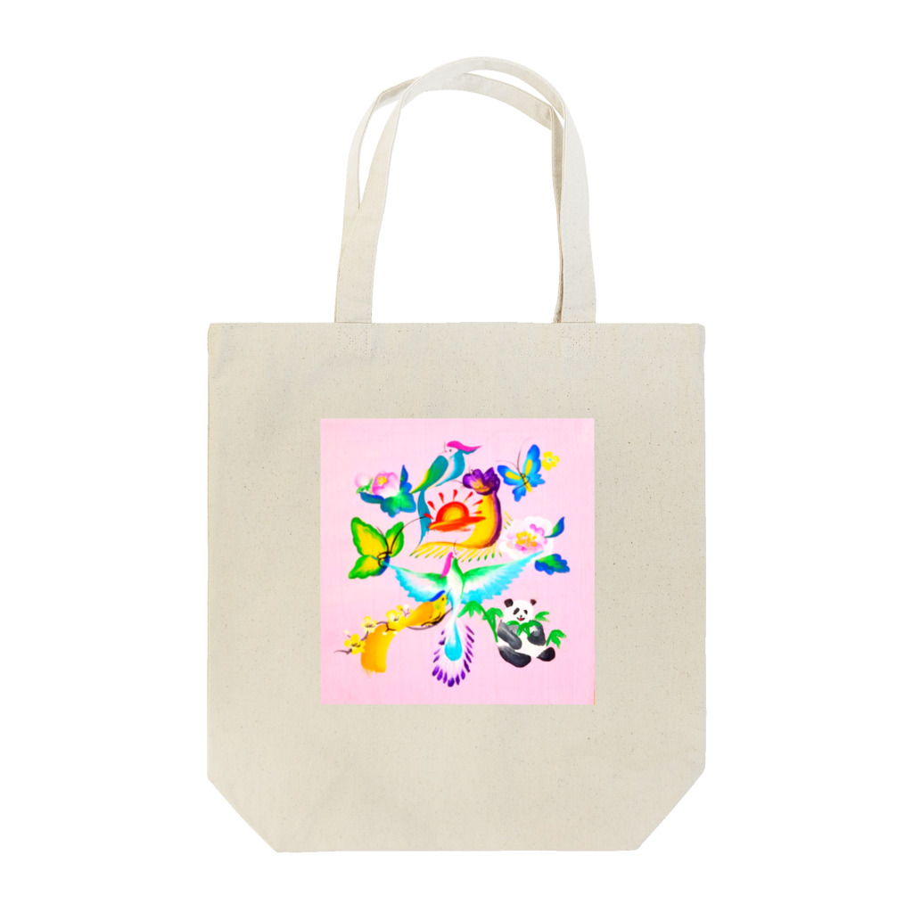 hanamoji-mayuの花文字　「楽」 Tote Bag