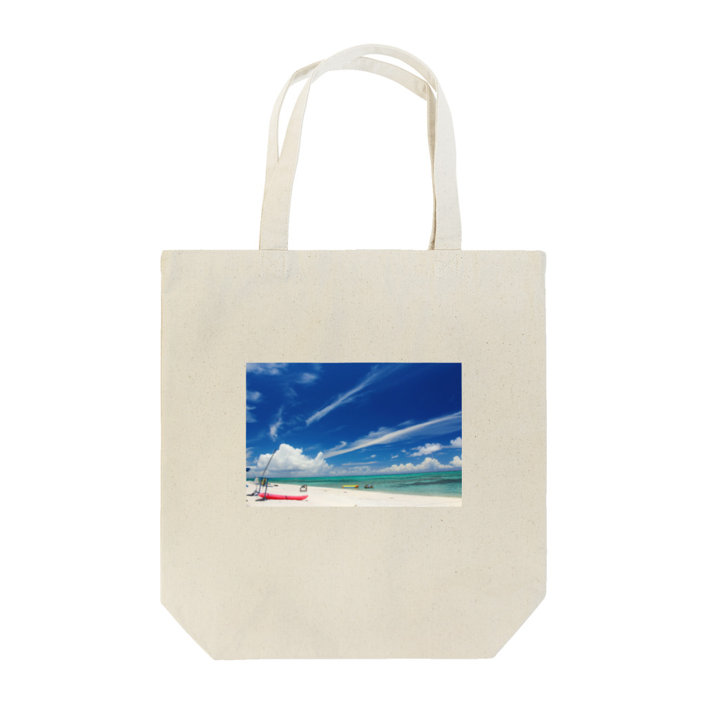 SAKURA スタイルの白い砂浜とビーチ Tote Bag