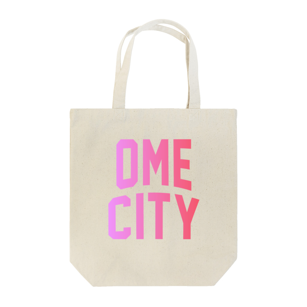 JIMOTOE Wear Local Japanの青梅市 OME CITY ロゴピンク Tote Bag